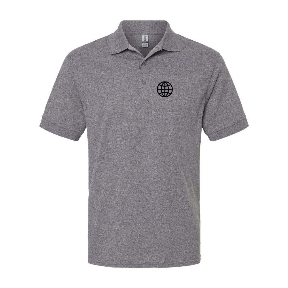 Men's  Internet Globe Dry Blend Jersey Polo