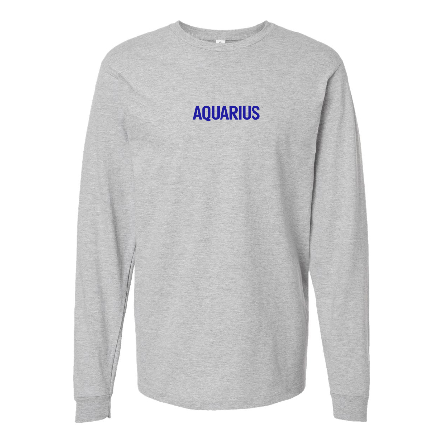 Men's Aquarius Logo Cotton Long Sleeve T-Shirt
