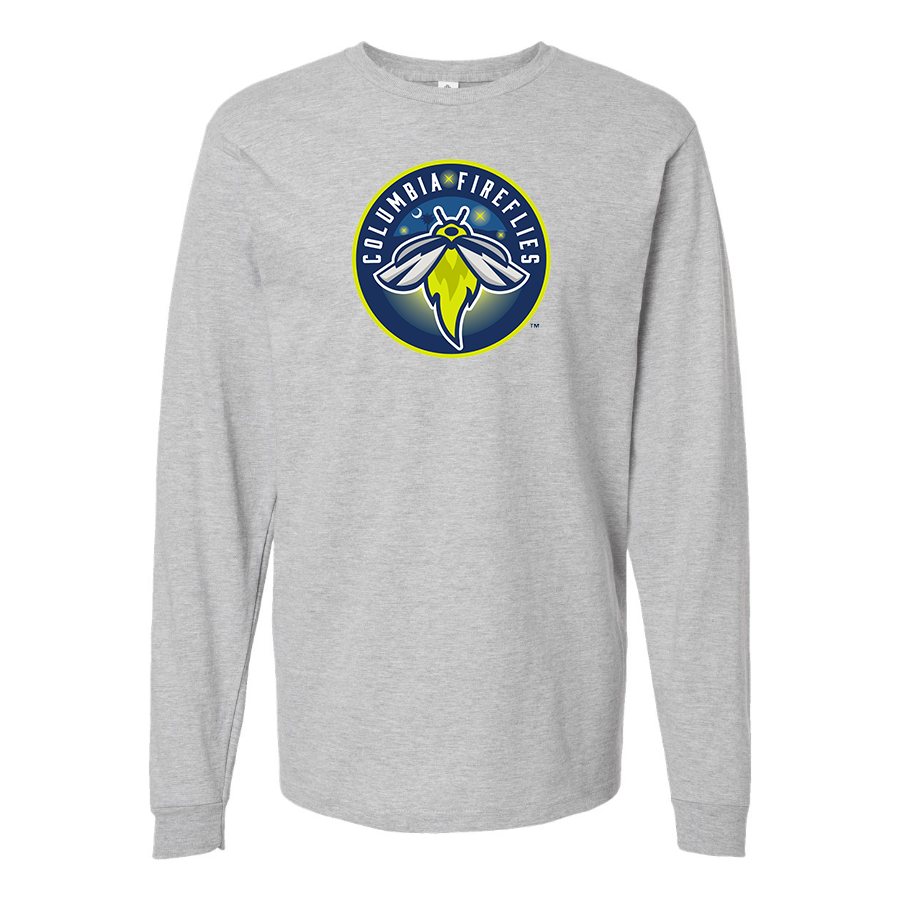 Men's Columbia Fireflies Logo Cotton Long Sleeve T-Shirt