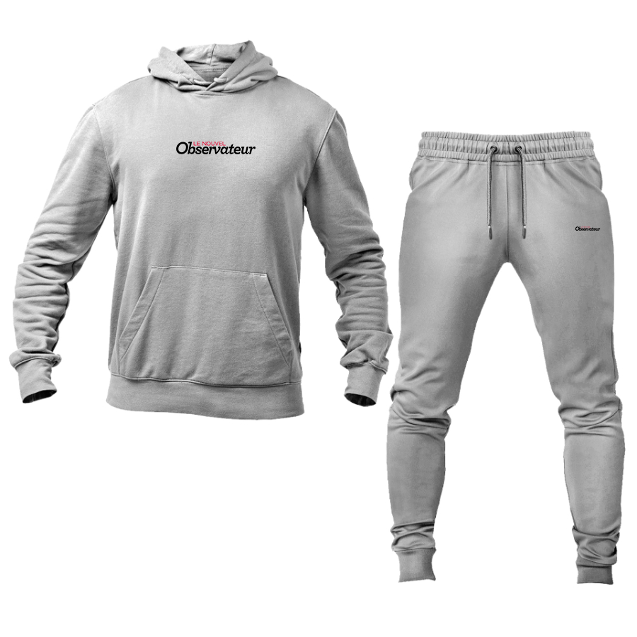 Men's Le Nouvel Observateur Logo Hoodie Joggers Set