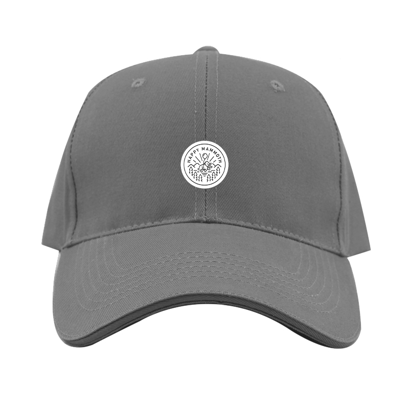 Happy Mammoth Logo  Dad Baseball Cap Hat
