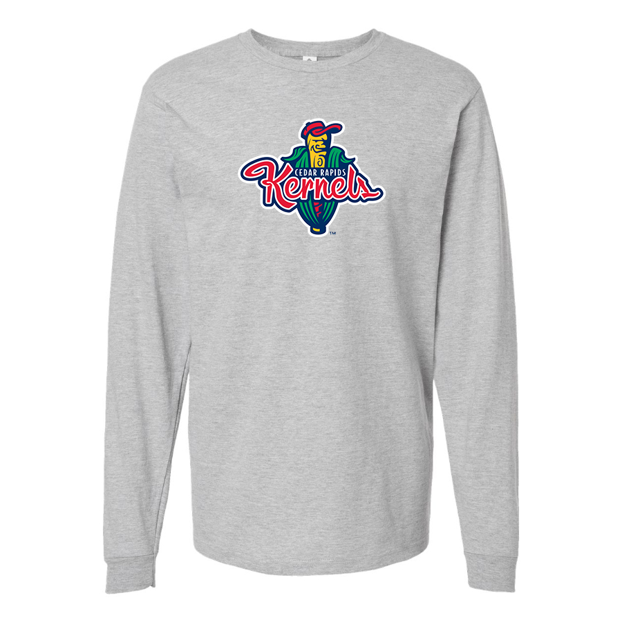 Men's Cedar Rapids Kernels Logo Cotton Long Sleeve T-Shirt
