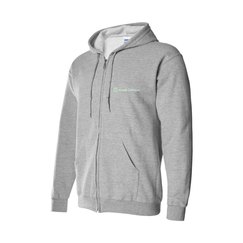 Men's Ahold Delhaize Vertical Logo  Zipper Hoodie
