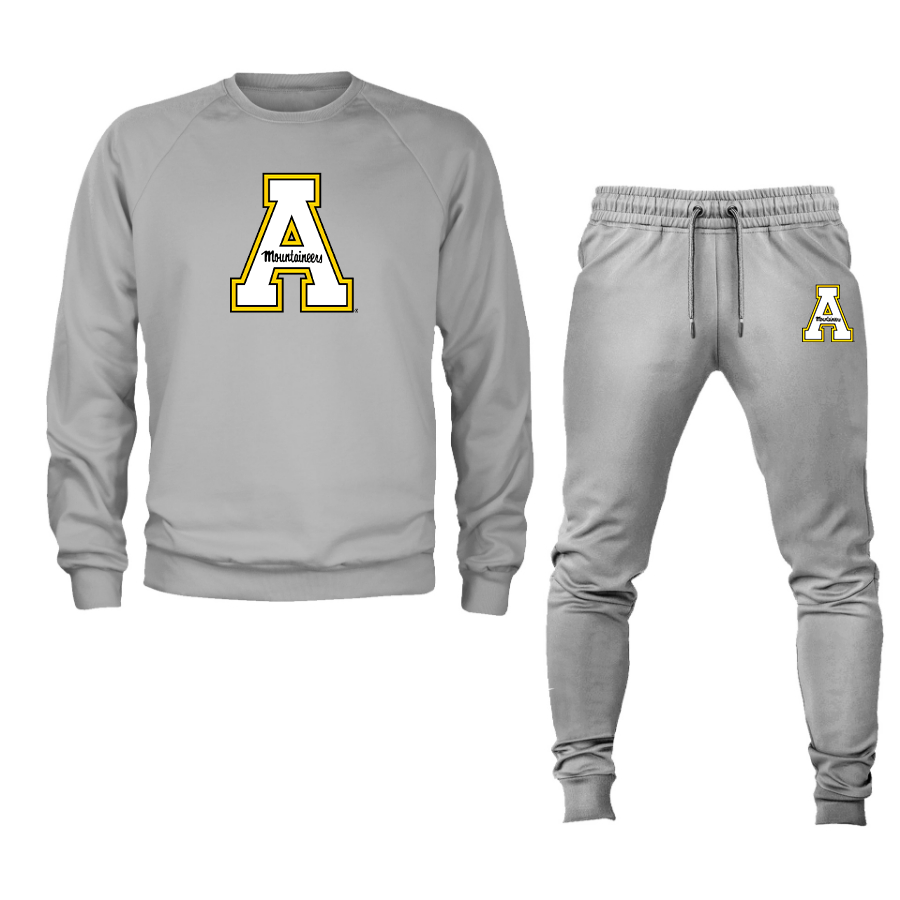 Men's Appalachian State Mountaineers Crewneck Sweatshirt Joggers Suit
