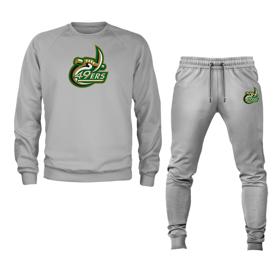 Men's Charlotte 49ers Crewneck Sweatshirt Joggers Suit