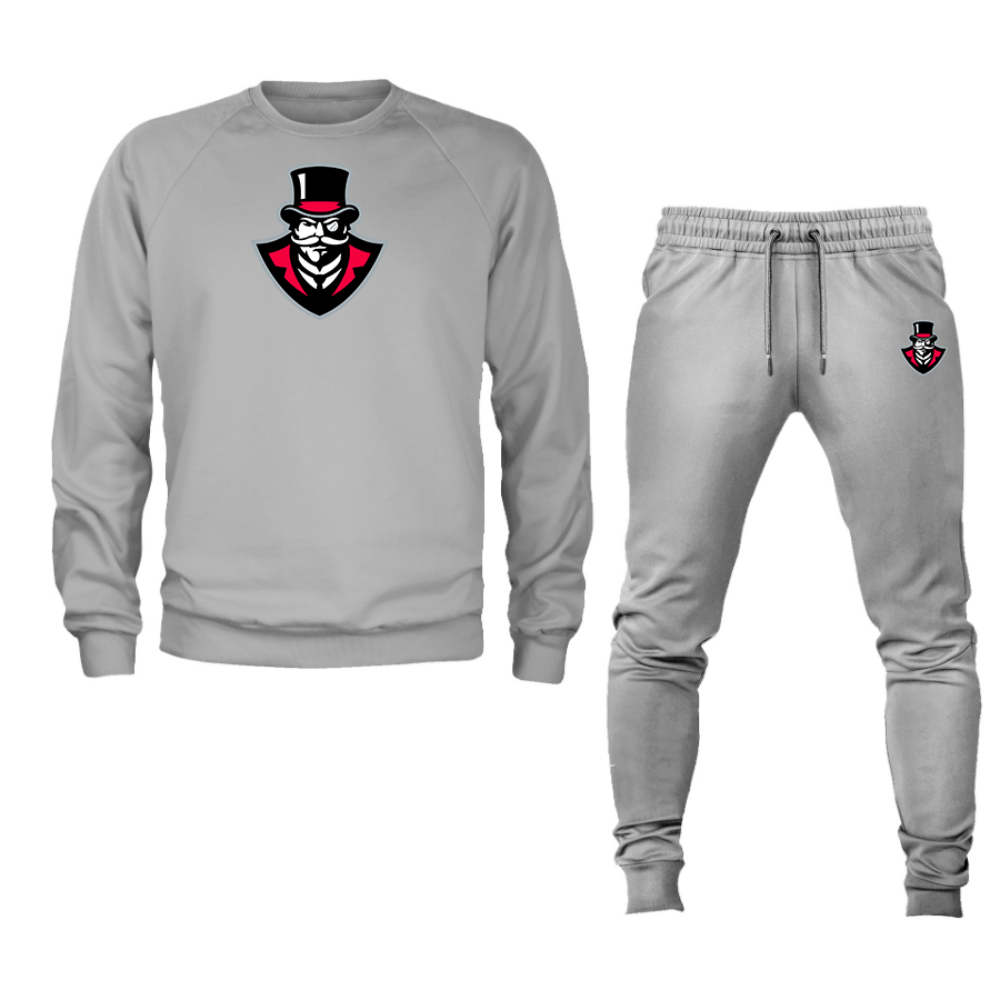 Men's  Austin Peay Governors Crewneck Sweatshirt Joggers Suit