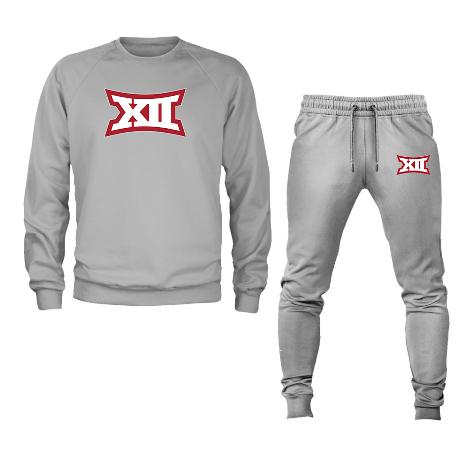 Men's  Big 12 Conference Crewneck Sweatshirt Joggers Suit