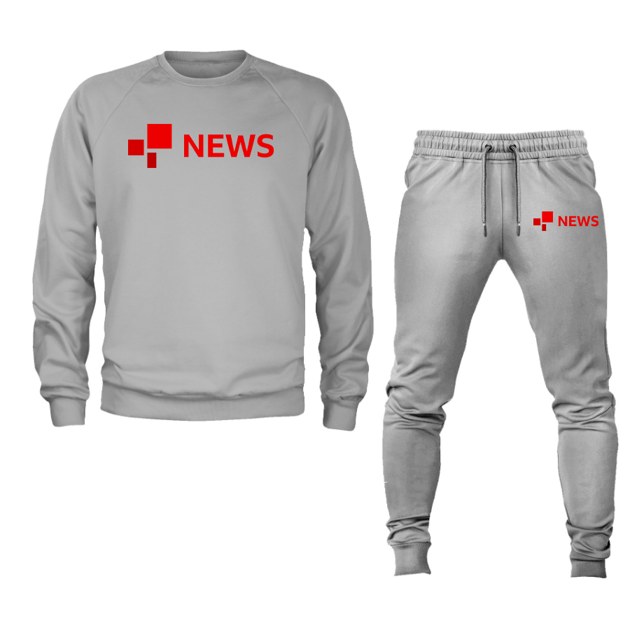 Men's BBC News  Crewneck Sweatshirt Joggers Suit