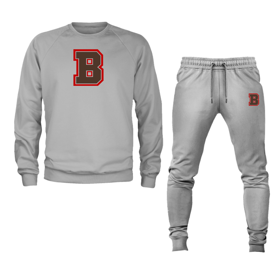 Men's  Brown Bears  Crewneck Sweatshirt Joggers Suit