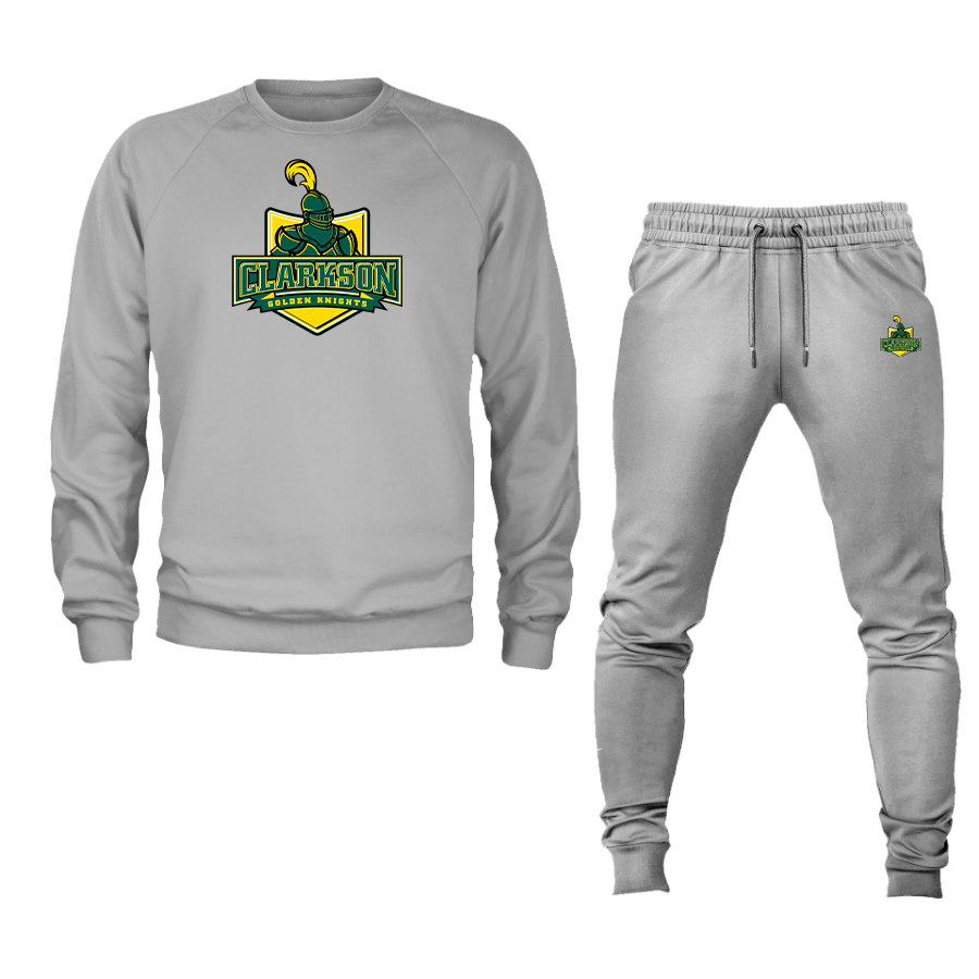 Men's Clarkson Golden Knights Crewneck Sweatshirt Joggers Suit