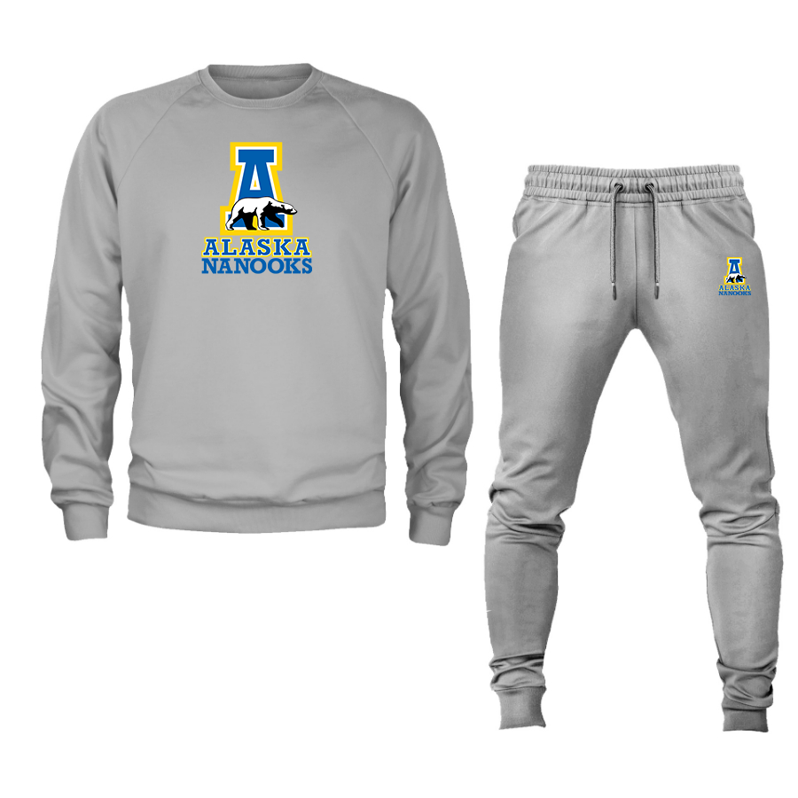 Men's Alaska Nanooks Crewneck Sweatshirt Joggers Suit