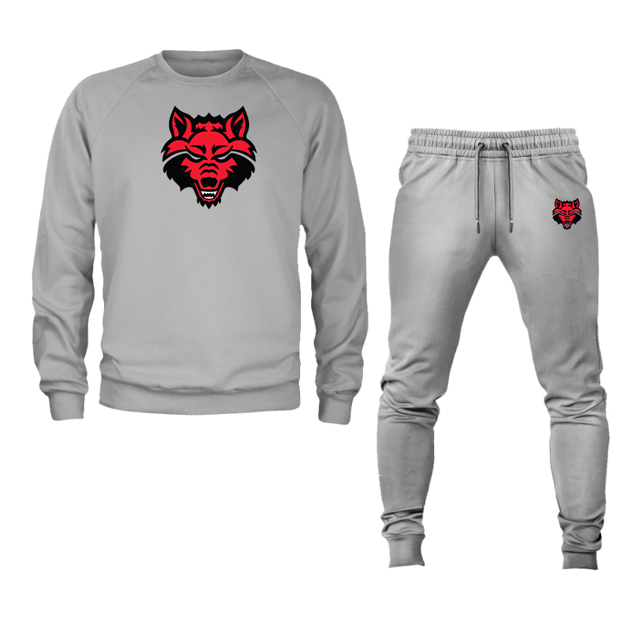 Men's Arkansas State Red Wolves Crewneck Sweatshirt Joggers Suit