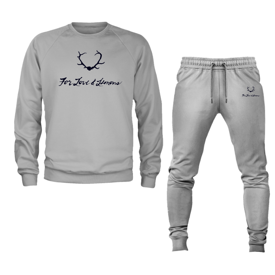 Men's For Loves & Lemons  Crewneck Sweatshirt Joggers Suit