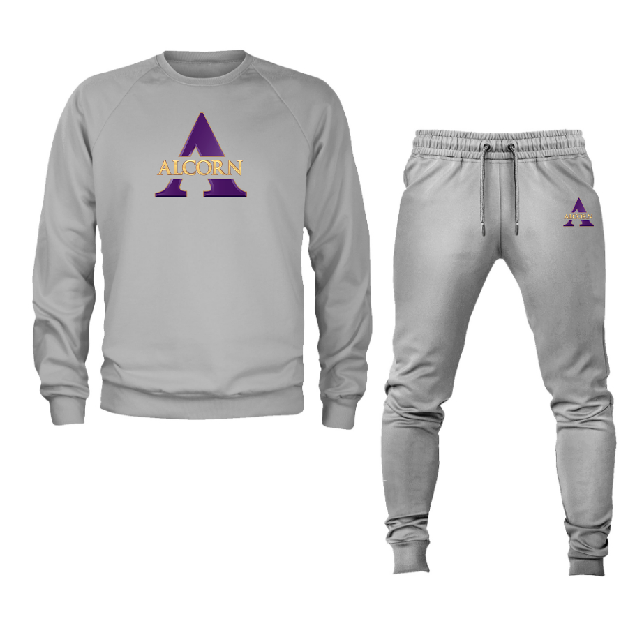 Men's Alcorn State Braves Crewneck Sweatshirt Joggers Suit