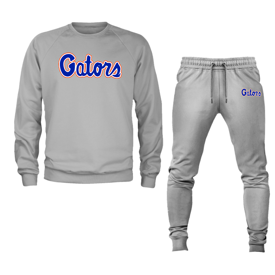 Men's  Florida Gators Script  Crewneck Sweatshirt Joggers Suit