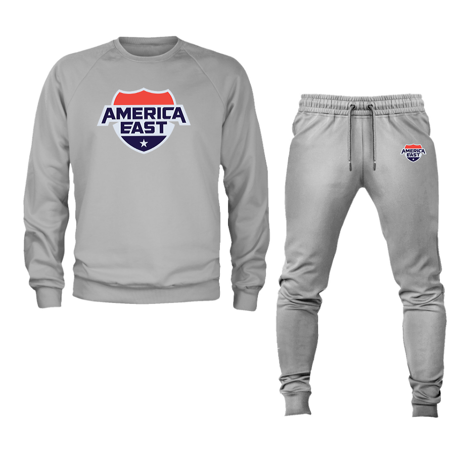 Men's America East Conference Crewneck Sweatshirt Joggers Suit