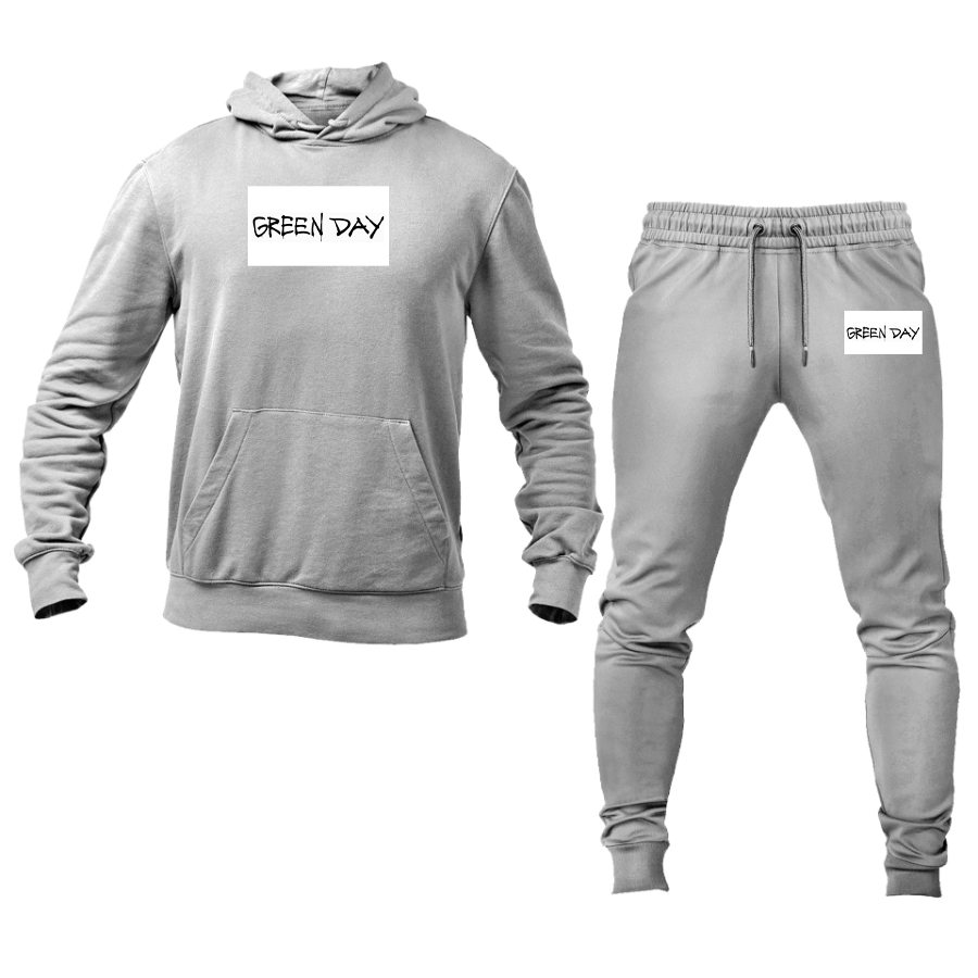 Men's Green Day Logo Hoodie Joggers Set