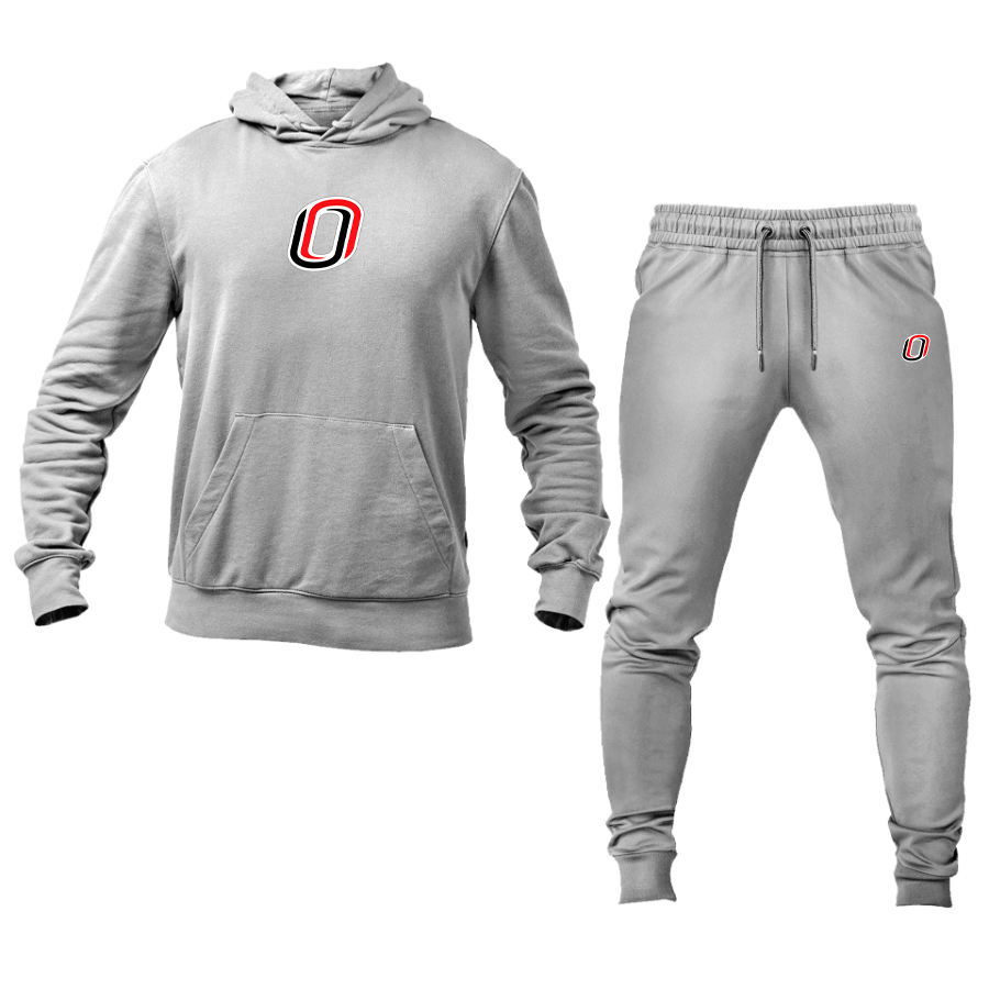 Men's Nebraska Omaha Mavericks Logo Hoodie Joggers Set