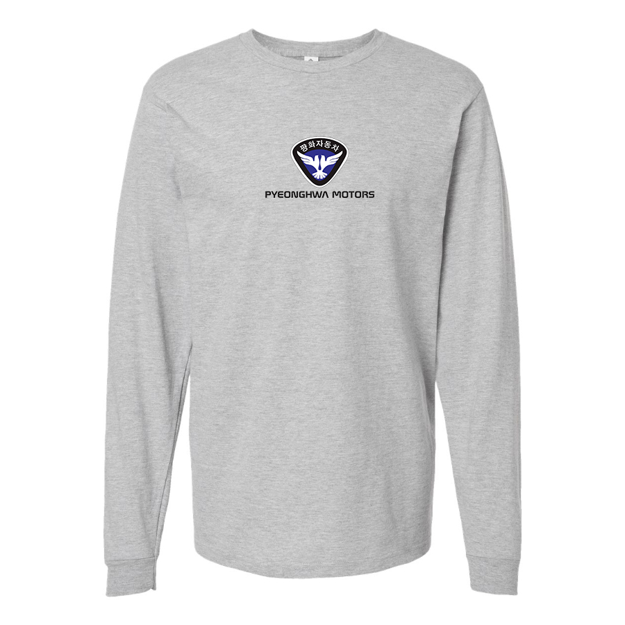 Men's Pyeonghwa Motors Logo Cotton Long Sleeve T-Shirt