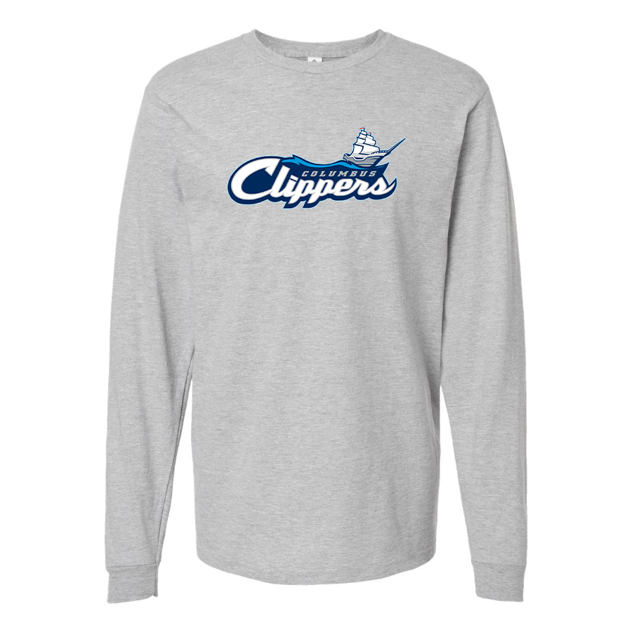 Men's Columbus Clippers Logo Cotton Long Sleeve T-Shirt