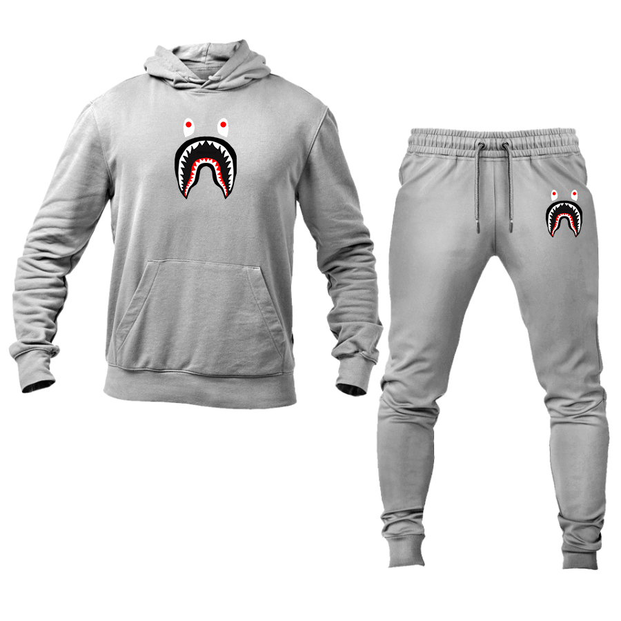 Men's BAPE Shark Logo Hoodie Joggers Set