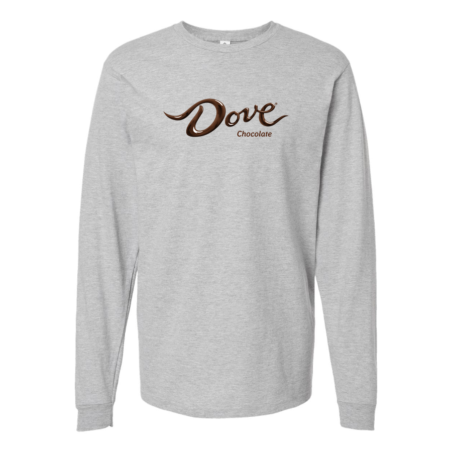 Men's Dove Сhocolate Logo Cotton Long Sleeve T-Shirt