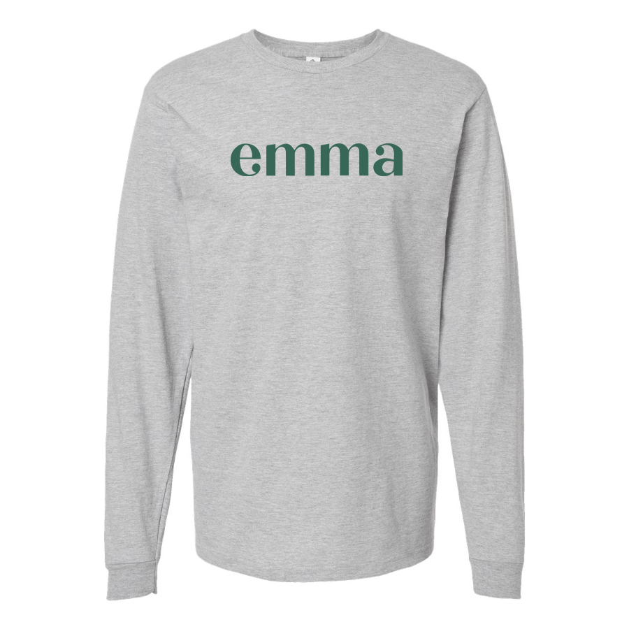 Men's Emma Logo Cotton Long Sleeve T-Shirt