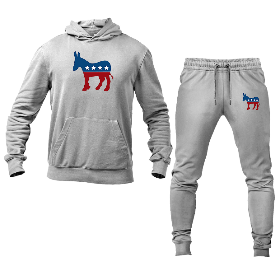 Men's Democrat Election Symbol Hoodie Joggers Set