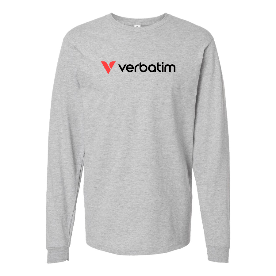Men's Verbatim Logo Cotton Long Sleeve T-Shirt