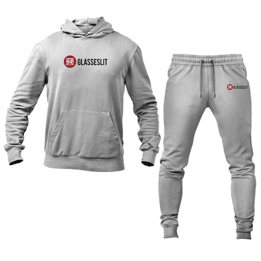 Men's Glasseslit Logo Hoodie Joggers Set