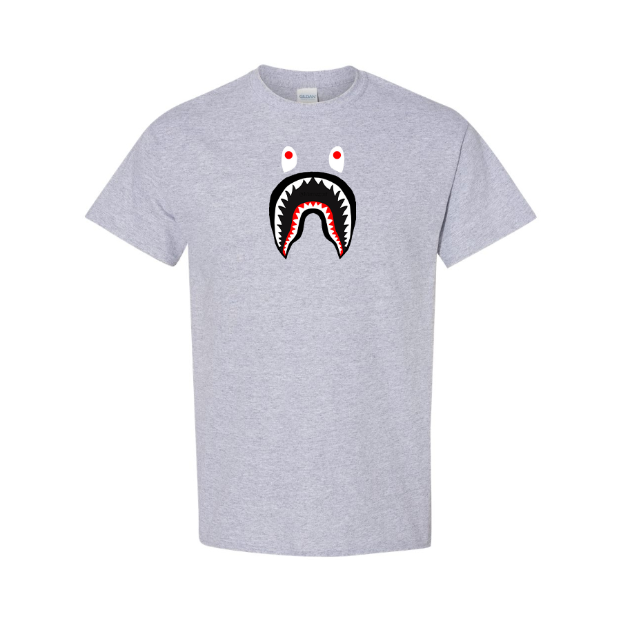 Men's BAPE Shark Logo Cotton T-Shirt