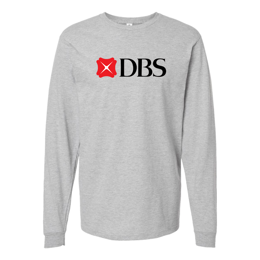 Men's DBS Bank Logo Cotton Long Sleeve T-Shirt