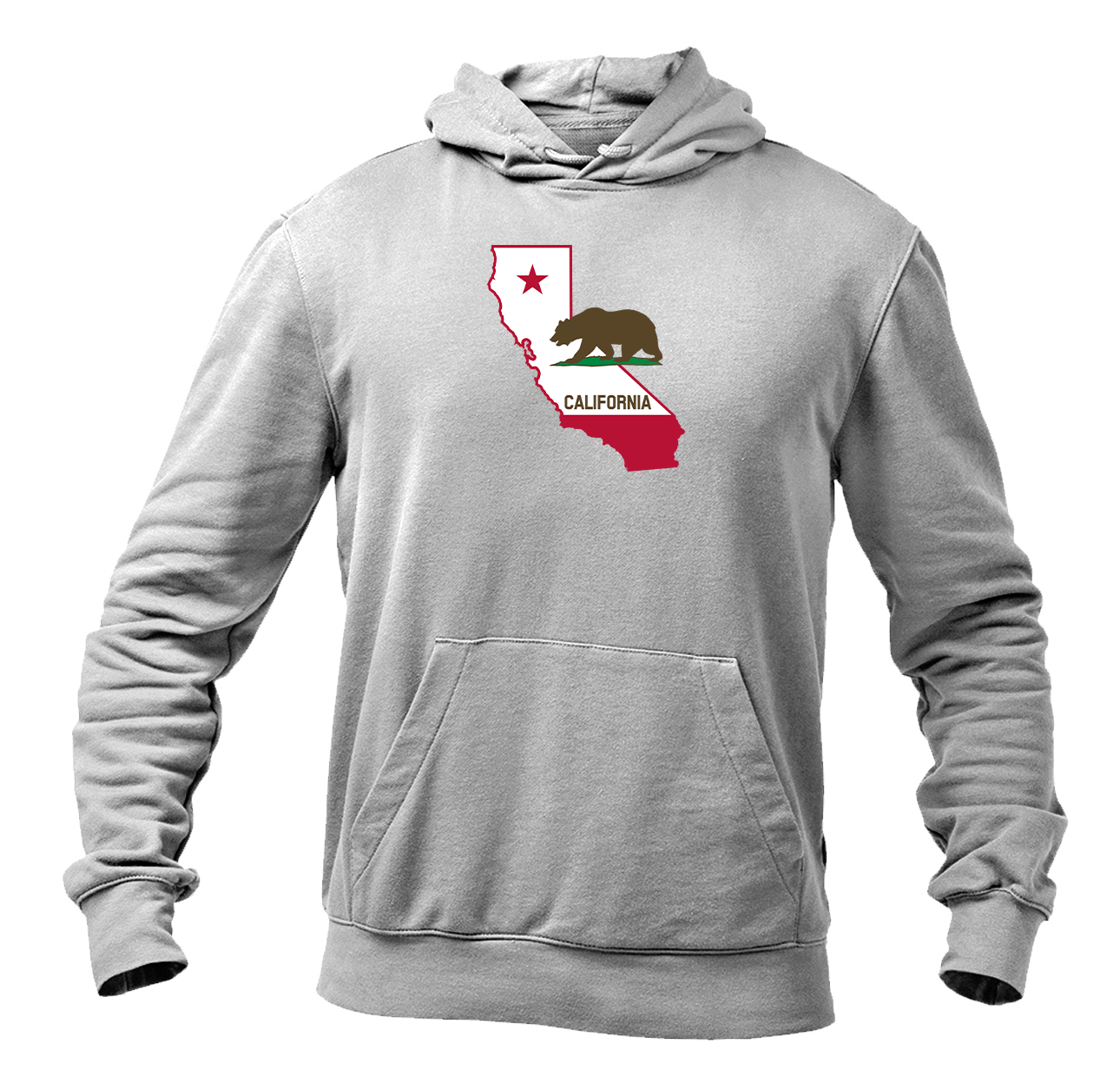 Men's  California Bear Map  Heavy Blend Hooded Sweatshirt