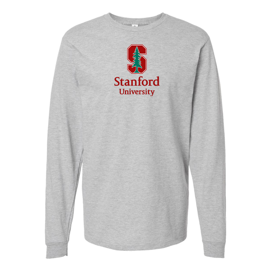 Men's Stanford University Logo  Cotton Long Sleeve T-Shirt