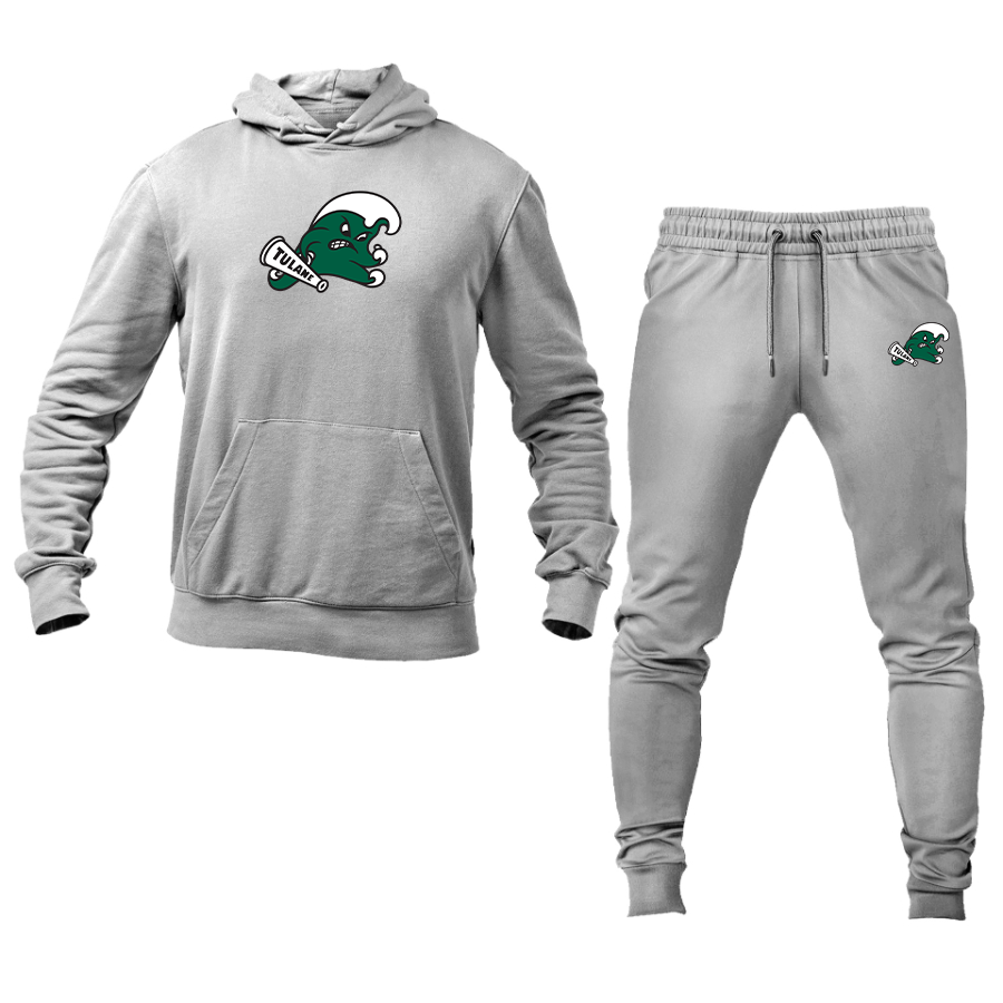 Men's Tulane Green Wave Logo Hoodie Joggers Set