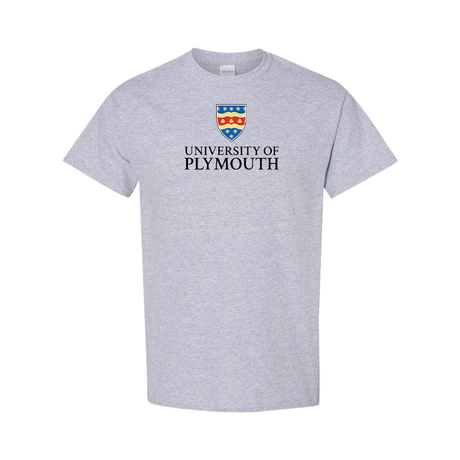 Men's University of Plymouth Logo  Cotton T-Shirt
