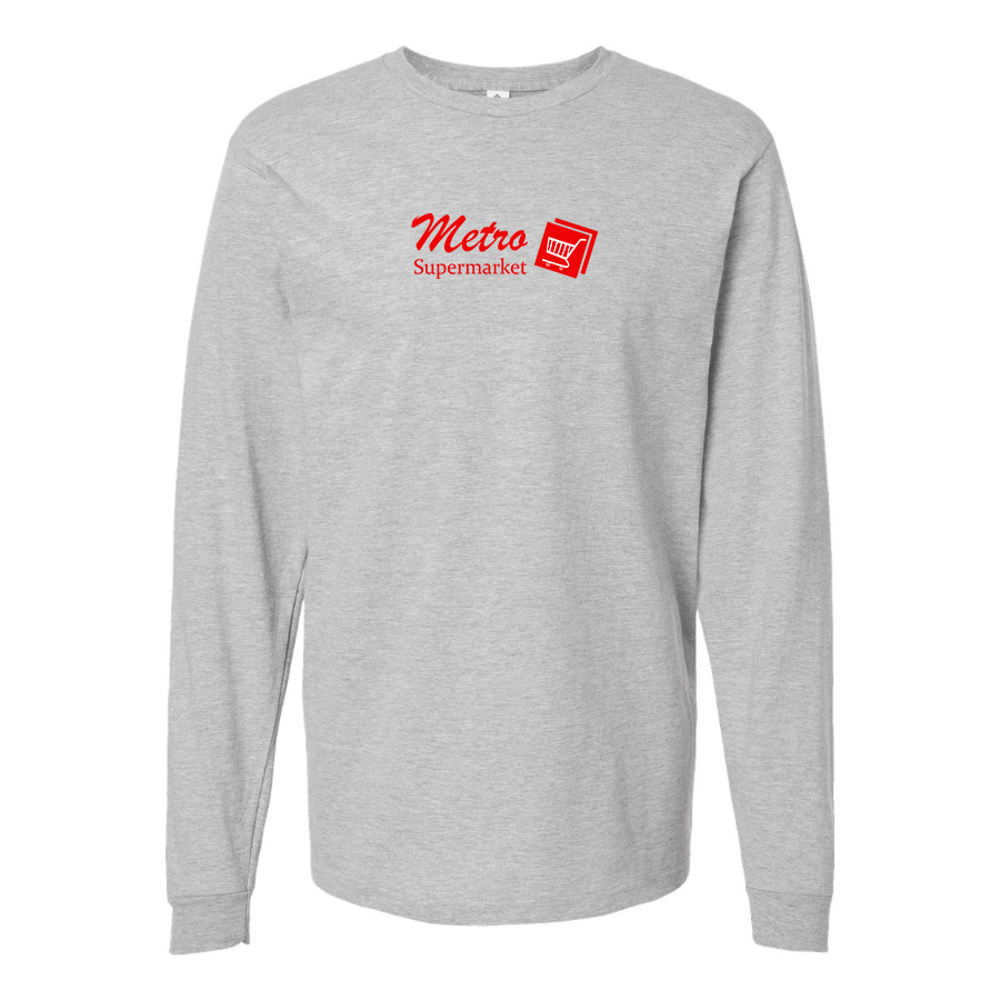 Men's Metro Supermarket Logo  Cotton Long Sleeve T-Shirt