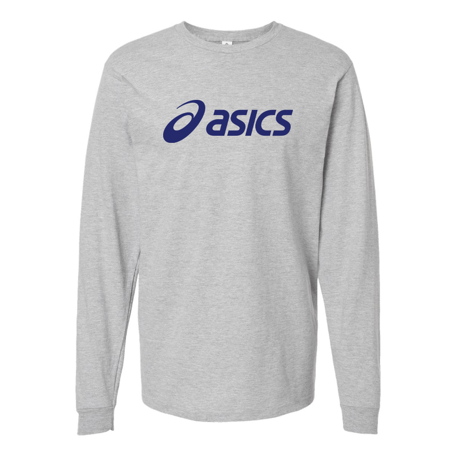 Men's Asics Logo Cotton Long Sleeve T-Shirt
