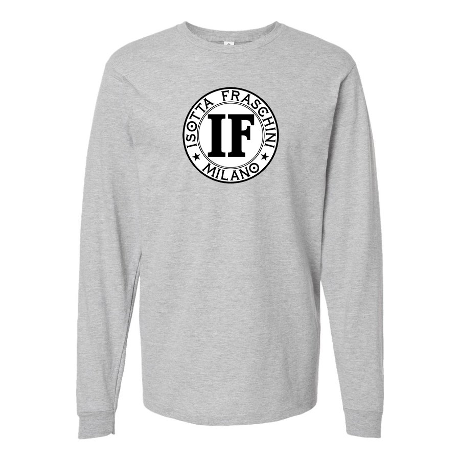 Men's Isotta Fraschini Logo Cotton Long Sleeve T-Shirt