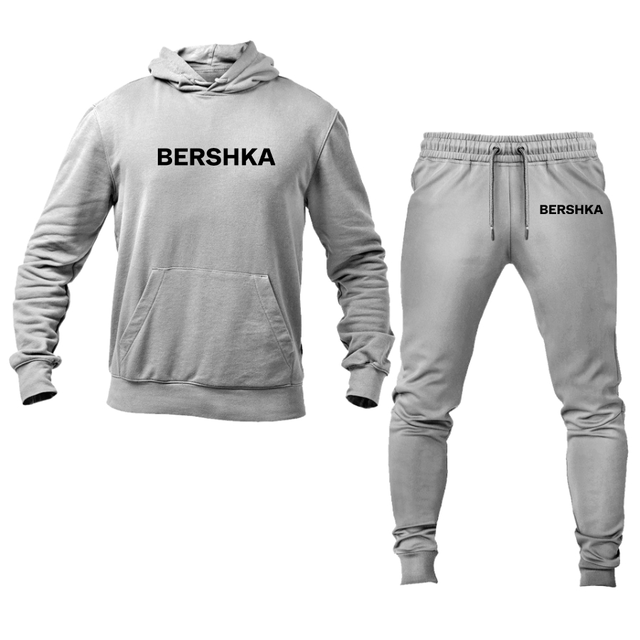 Men's Bershka Logo Hoodie Joggers Set
