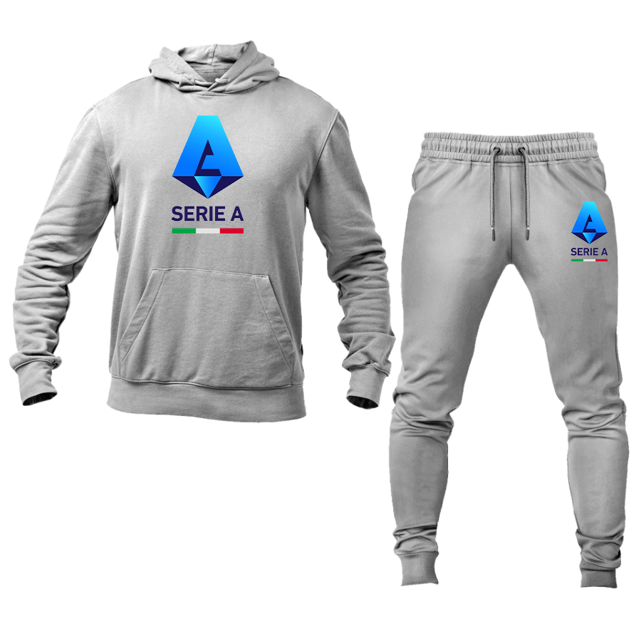 Men's Italian Serie A Logo Hoodie Joggers Set