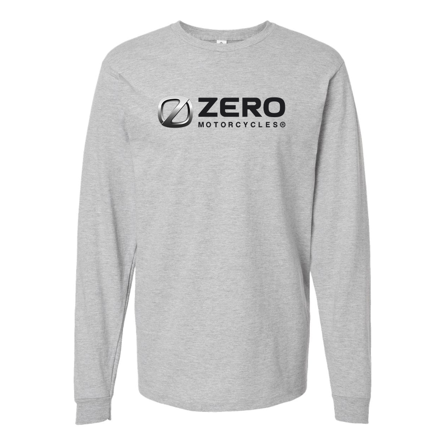 Men's Zero Motorcycles Logo Cotton Long Sleeve T-Shirt