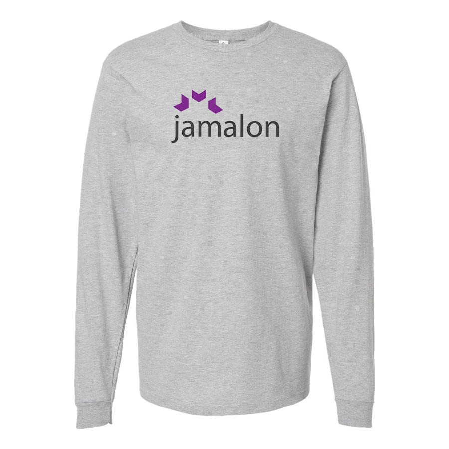 Men's Jamalon Logo Cotton Long Sleeve T-Shirt