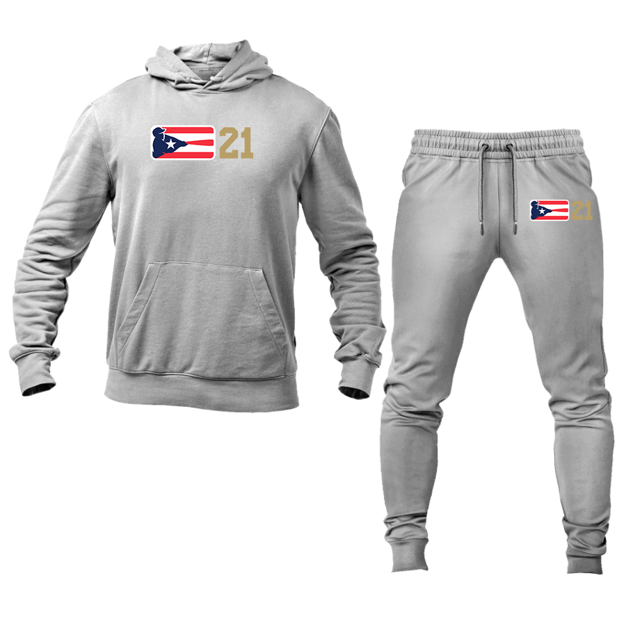 Men's Liga de Beisbol Profesional Roberto Clemente Logo Hoodie Joggers Set