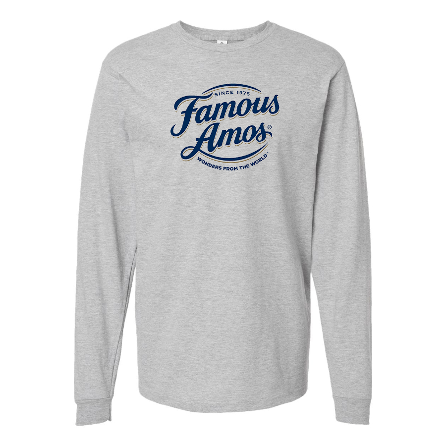 Men's Famous Amos Logo Cotton Long Sleeve T-Shirt
