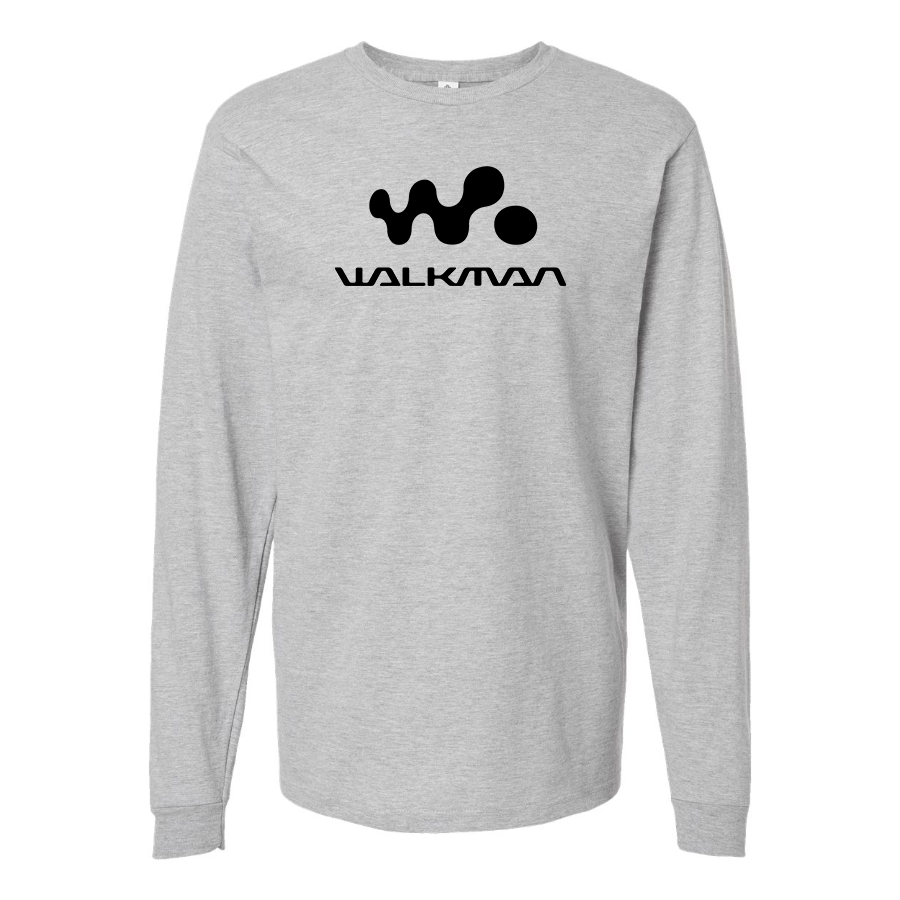 Men's Walkman Logo Cotton Long Sleeve T-Shirt