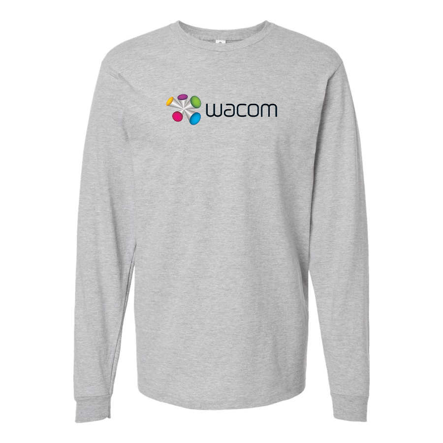 Men's Wacom Logo Cotton Long Sleeve T-Shirt