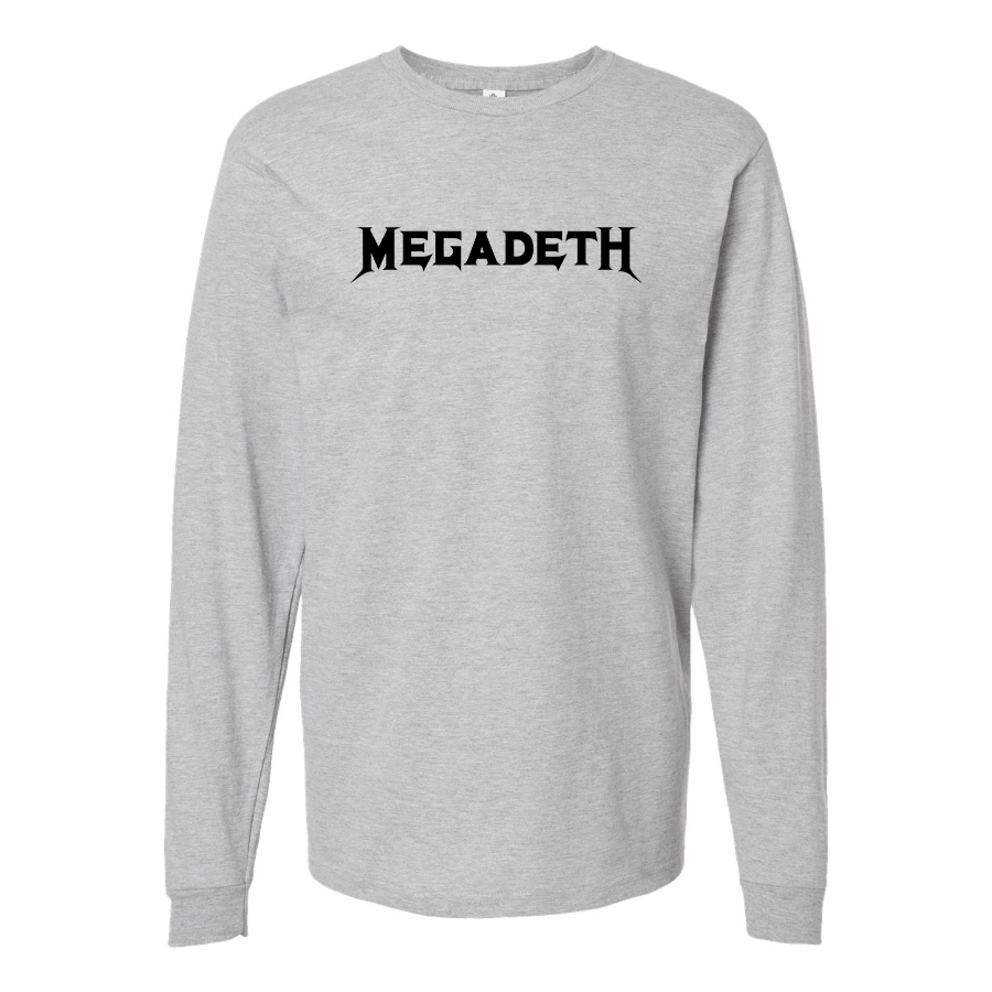 Men's Megadeth Logo Cotton Long Sleeve T-Shirt