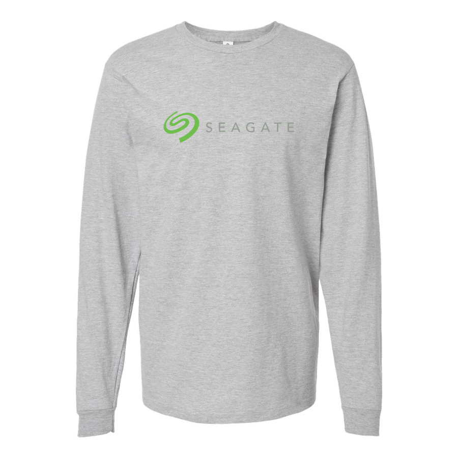 Men's Seagate Logo  Cotton Long Sleeve T-Shirt