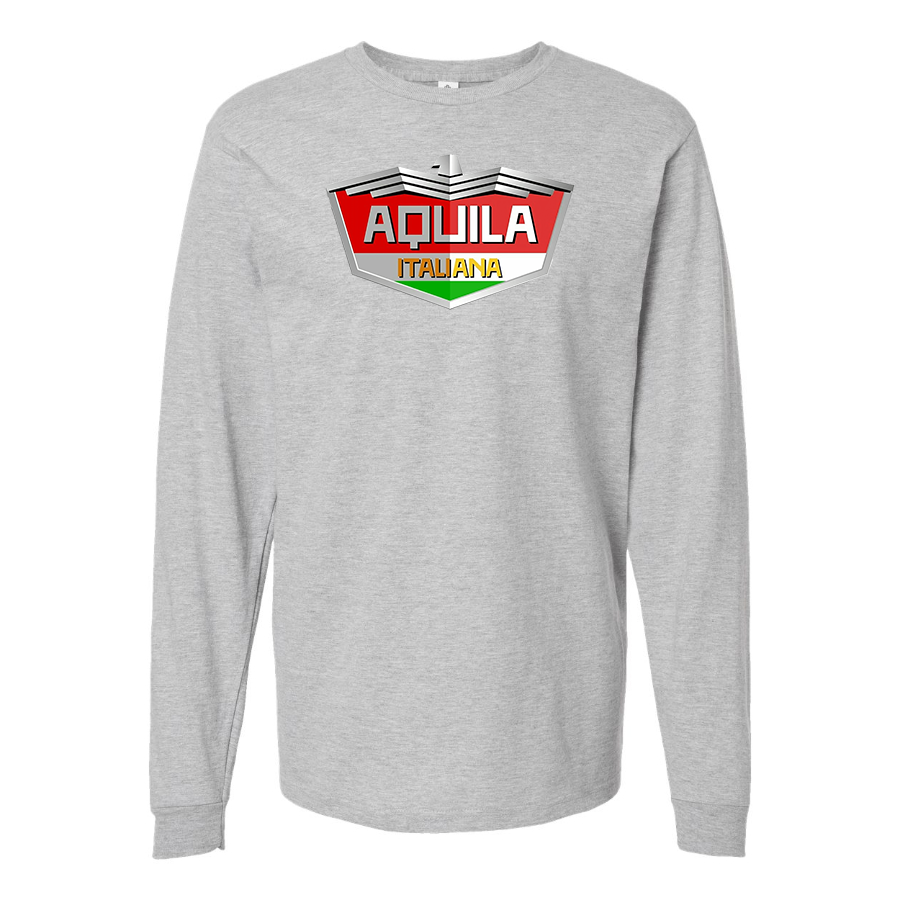 Men's Aquila Italiana  Logo Cotton Long Sleeve T-Shirt